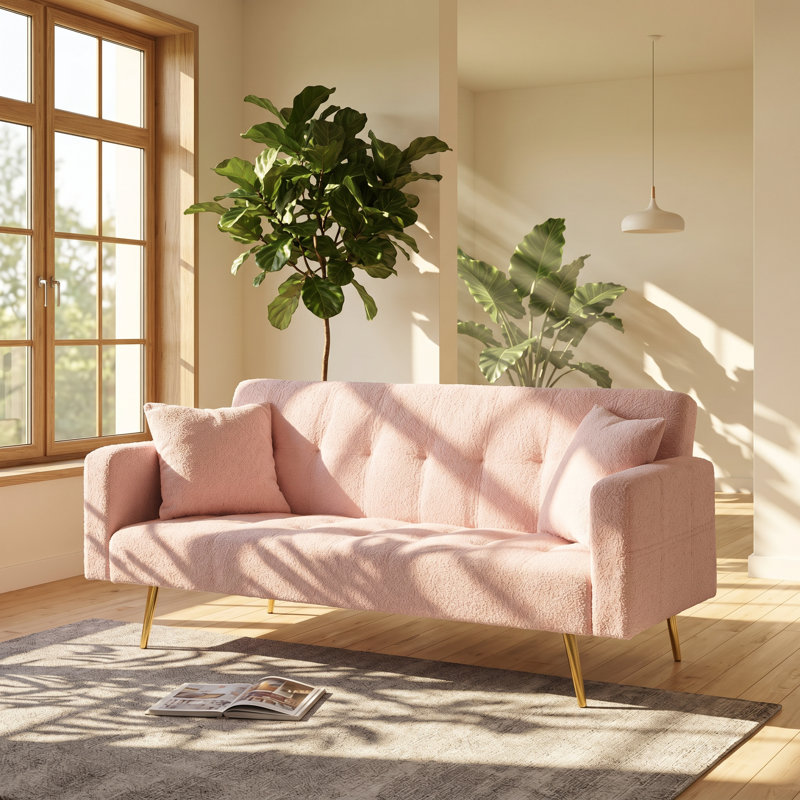 Canapé-lit en molleton convertible l 71,7 po x P 31,1 po x H 31,89 po Aurelia