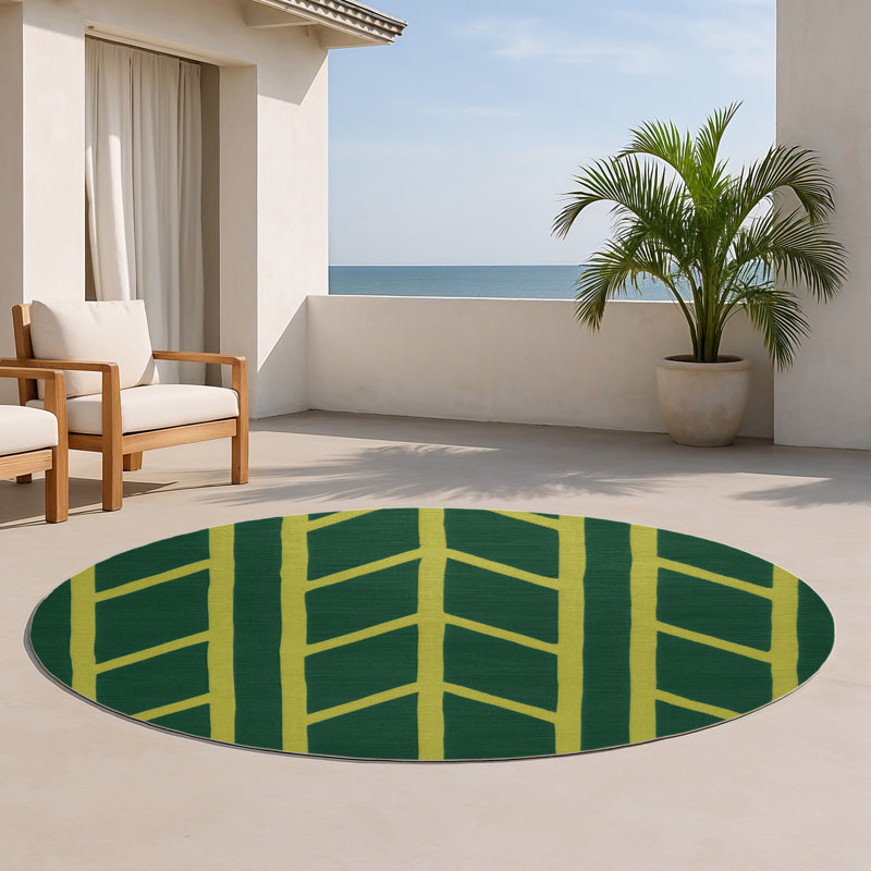 Tapis vert intérieur et extérieur Trellis, Rond 5 pi