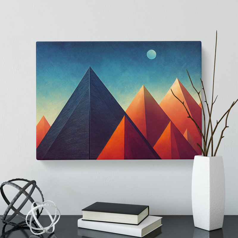 Unique Pyramids Abstract - Wrapped Canvas, 50cm H x 76cm W x 3cm D