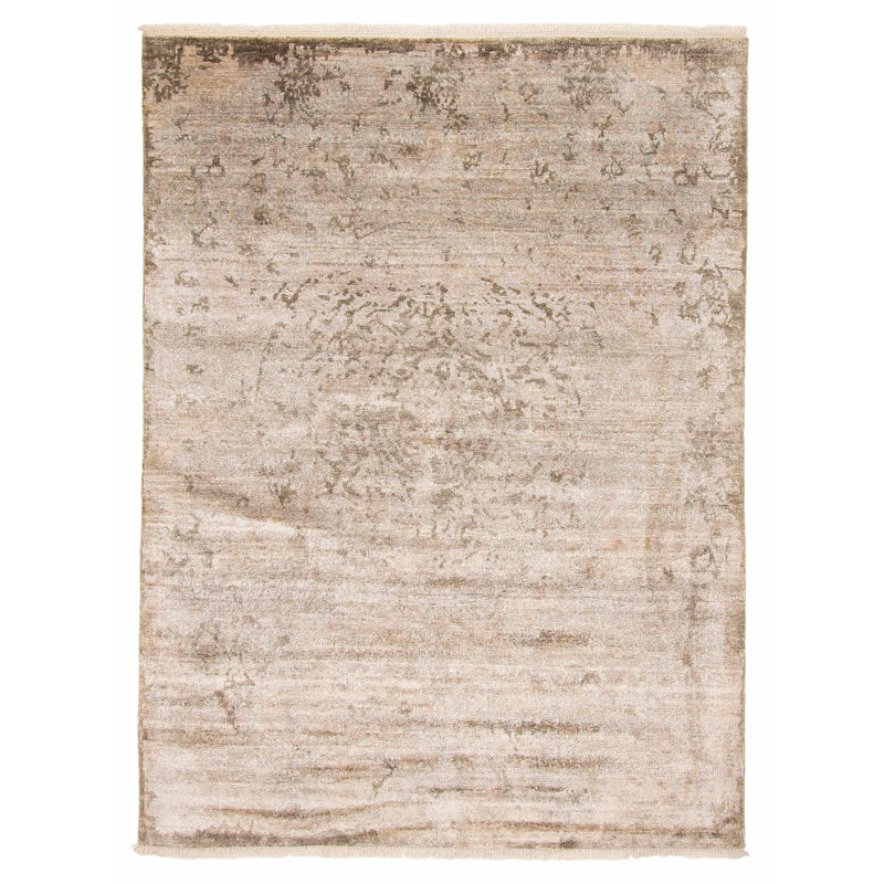 Tapis kaki unique en son genre 5 pi 6 po x 7 pi 8 po Heritage