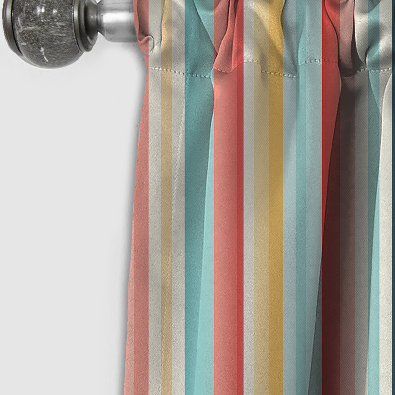Nomadic Blend Striped Motif - Rideau à rayures - Rideau occultant à rayures - 1 panneaux, L 52 po x L 108 po