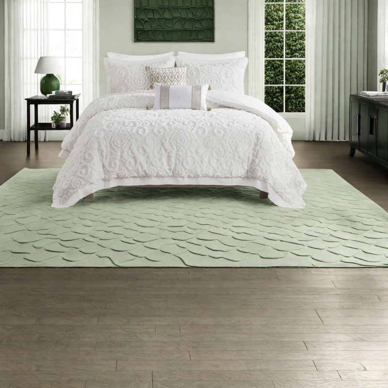 Ensembles de literie en coton luxueux, couette ivoire avec broderie en chenille pour les chambres élégantes