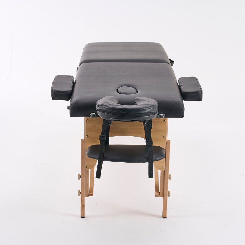 213.9cm Rectangular Adjustable Folding Table, Black, 85.6cm H x 213.9cm L x 59.9cm D