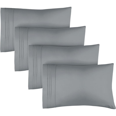 Pillowcase Set, Ultra Soft Double Brushed Microfiber, Cooling & Breathable Pillow Covers, Set of 4