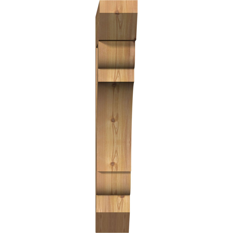 Support en bois / corbeau, Cèdre rouge de l'Ouest (lisse), H 36 po x l 5,5 po x P 28 po