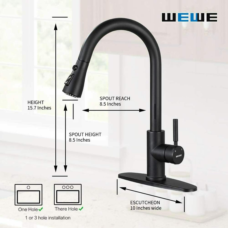 AlenArtWater Pull Down Kitchen Faucet