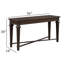 Console Tabby, dessus de 56 po, brancard croisé, brun espresso