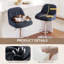Swivel Upholstered Counter Stool with Metal Frame-95386324