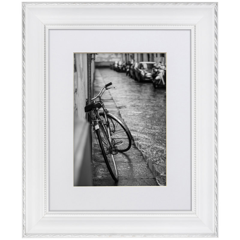 Averick Silver/Gold Solid Wood Picture Frame - Set of 4 with Mat, 14" x 18" Matted to 12" x 16"