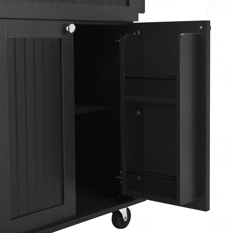 Kitchen Island With Drop Leaf And 2 Seatings, Kitchen Table Set With Storage Cabinet, Drawers, Door Shelves And Power Outlet