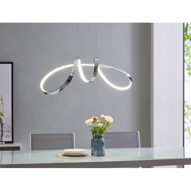 Cotswald Dimmable LED Geometric Chandelier, Chrome