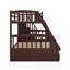 Lit superposé simple au-dessus de double avec échelle, tiroirs et escalier de rangement-2105359206