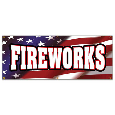 Bannière de feux d'artifice
