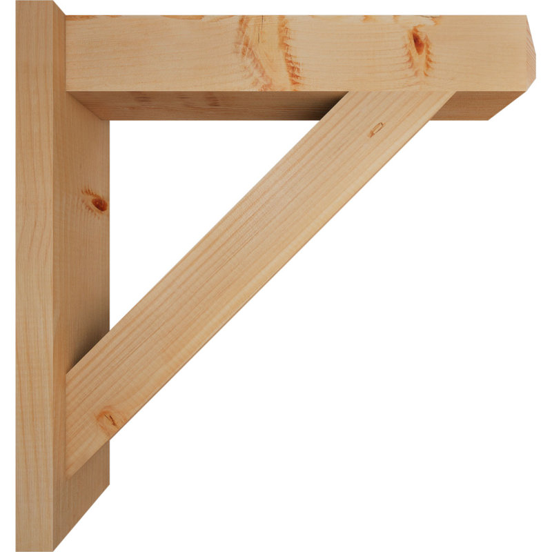 Artisan traditionnel en bois rustique, P 24 po x H 24 po, Sapin Douglas de 5 1/2 po (lisse)