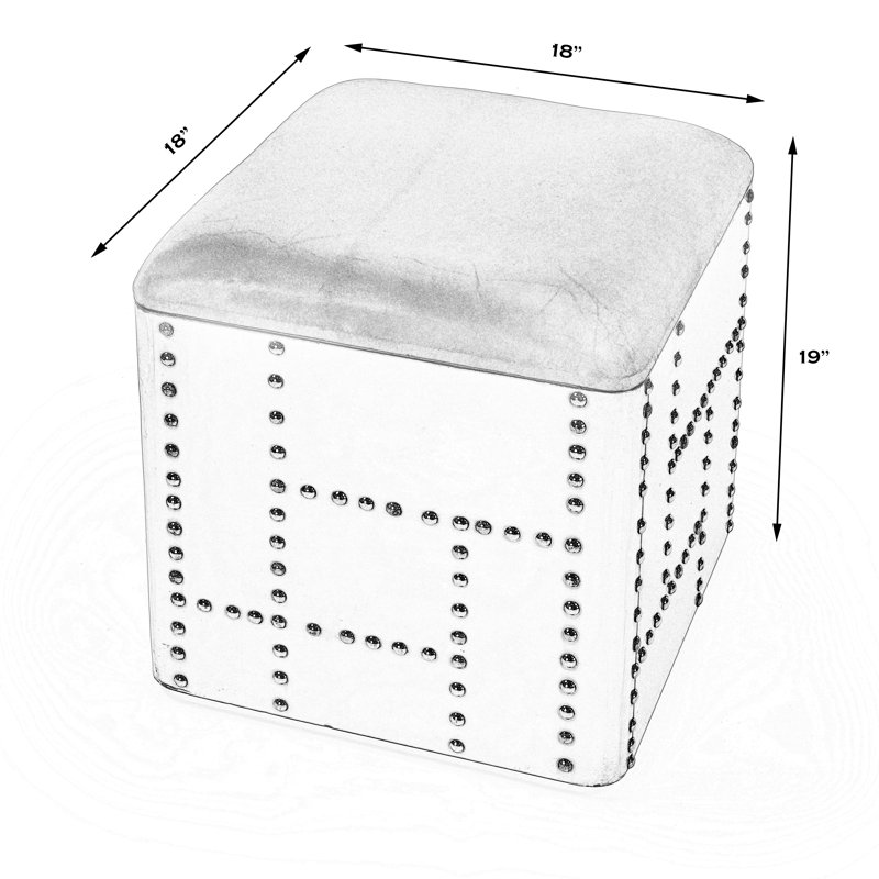 Midway Aviator Leather Ottoman
