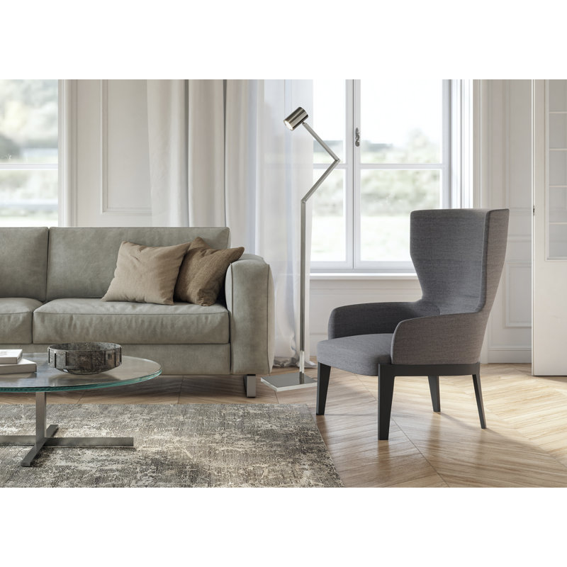 Lampe de travail DEL sur pied 48 "Cardie, Nickel poli