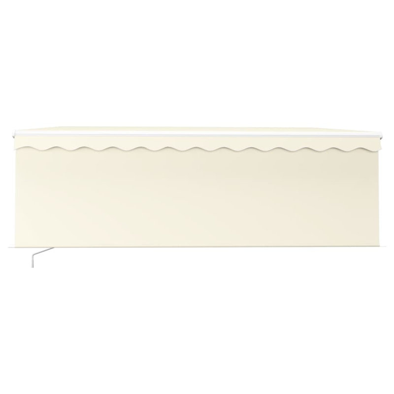 Dakota Fields 400cm W x 300cm D Polyester Cover Retractable Patio Awning, Cream