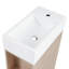 Meuble-lavabo de 18,6 po avec lavabo, armoire, porte-papier hygiénique et tablette, finition naturelle, position du lavabo gauche ou droit, emplacement de conception moderne autoportante,