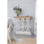 Classic Vintage White Wash Console Table With Brown Wood Top