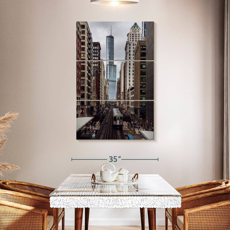 Nicci Chicago Train Ride, 50" H x 32" W