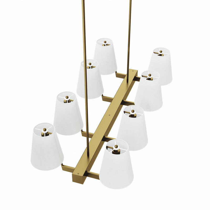 Lustre 8 lumières Enthrall par Modway, Laiton satiné