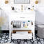 Meuble-lavabo de 30 pouces avec lavabo en céramique - bois massif +, rangement spacieux, poignées exquises pour un évier qui rehausse le style, espace de rangement, design élégant-836388067