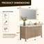Lala 60" Single Bathroom Vanity with Grain White Engineered Stone Countertop with Mirror-1698848949
