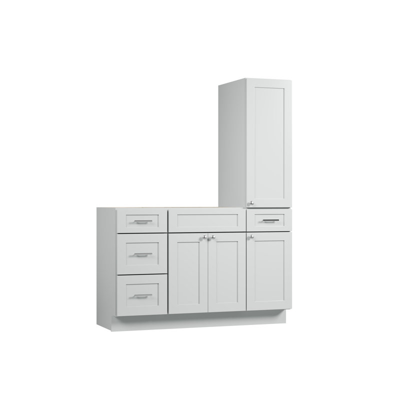 Meuble-lavabo simple 54 po Disar, Gris