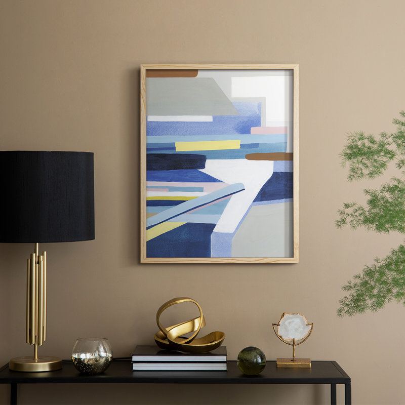 «Passing Cars II», reproduction encadrée - bois massif, H 11 po x l 9 po