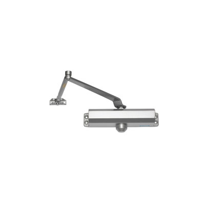 Commercial Grade 1 Door Closer with Backcheck in Aluminum, Duronodic, and White - Size 4
