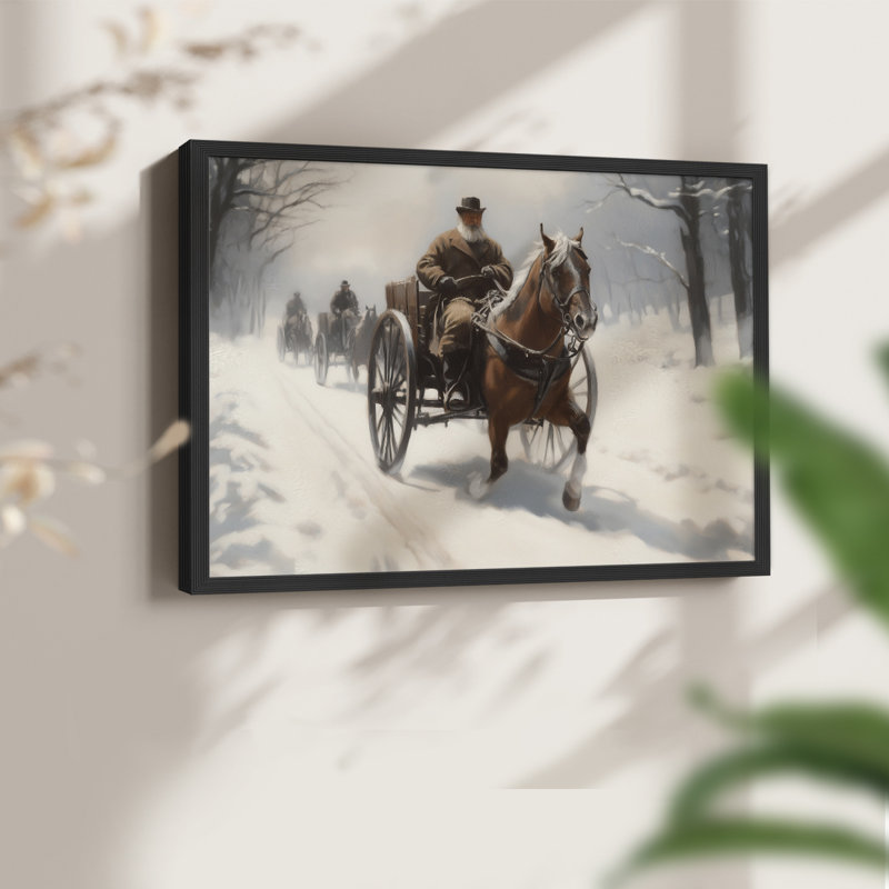 «Chirstmas Art», reproduction encadrée, H 11 po x l 14 po, Noir, noir, noir, noir