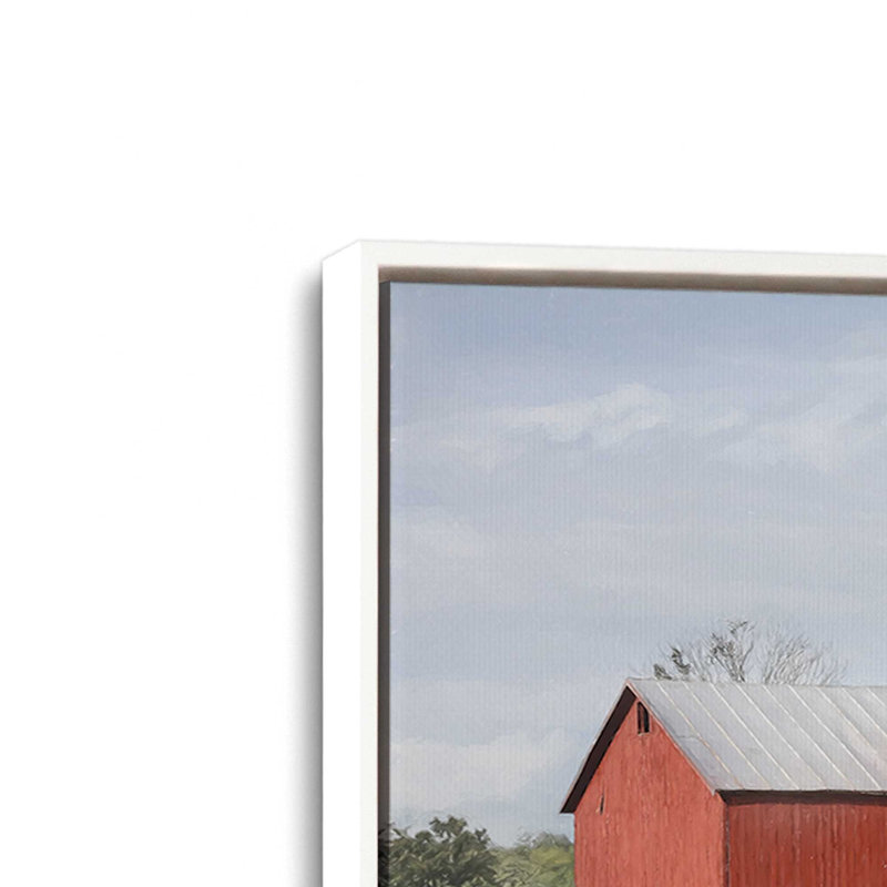 «Summer Farm Field» par Lori Deiter, reproduction d'art, Toile avec cadre, L 48 x H 36, Blanc