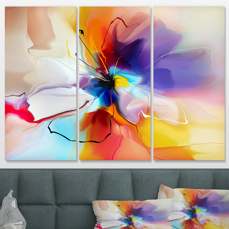 «Creative Flower in multiple colours», impression d'art graphique sur plusieurs pièces