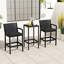 Ensemble de table bistro et chaises de bistro 3 pièces avec cadre en métal robuste