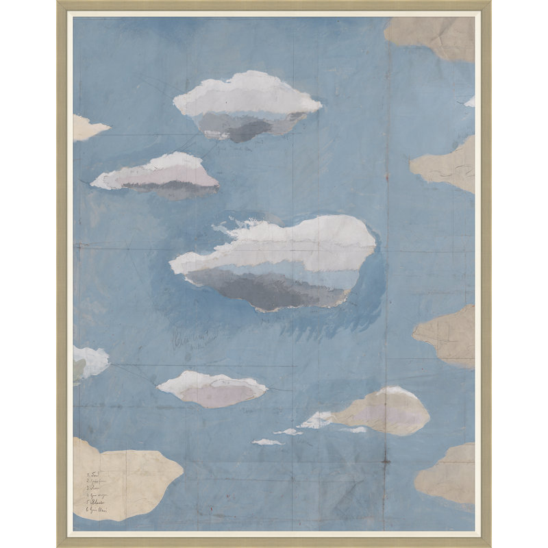 Paule Marrot, Clouds II (impression seulement), H 54 po x l 43 po x P 1,25 po, Boîte-cadre