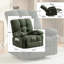 Fauteuil inclinable de massage surdimensionné vert pivotant - chaleur lombaire, charge USB et capacité de 350 lb