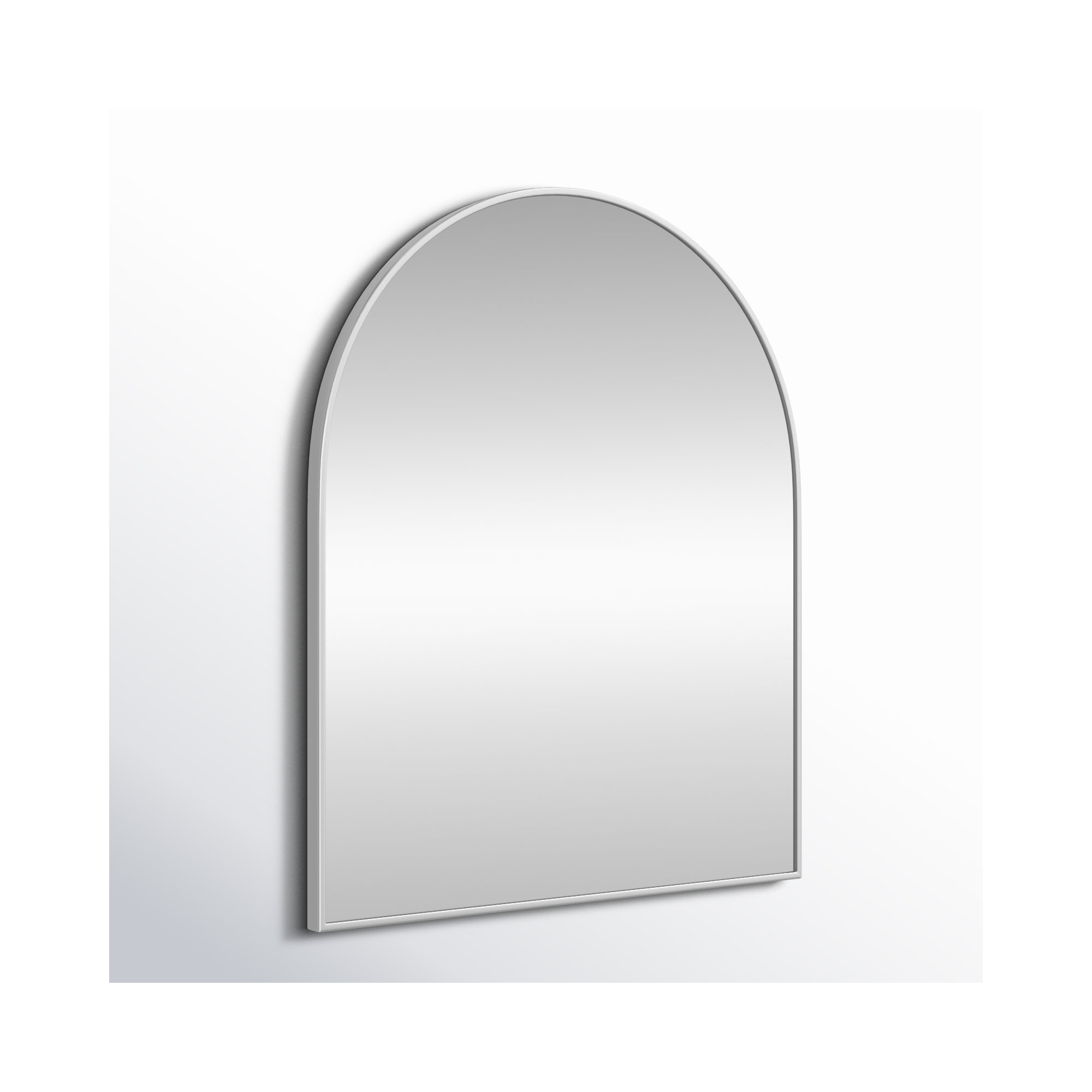 Sabine Metal Arch Wall Mirror, Silver, 36" x 30"
