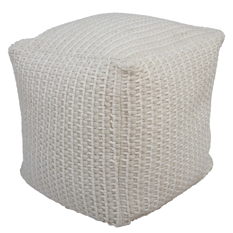 Pouf en coton tissé / polyester