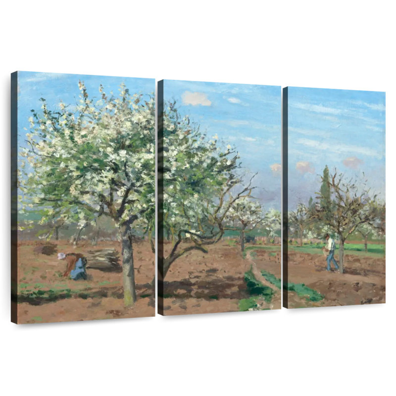 Alvord verger en fleurs Louveciennes 1872, H 48 po x l 74 po