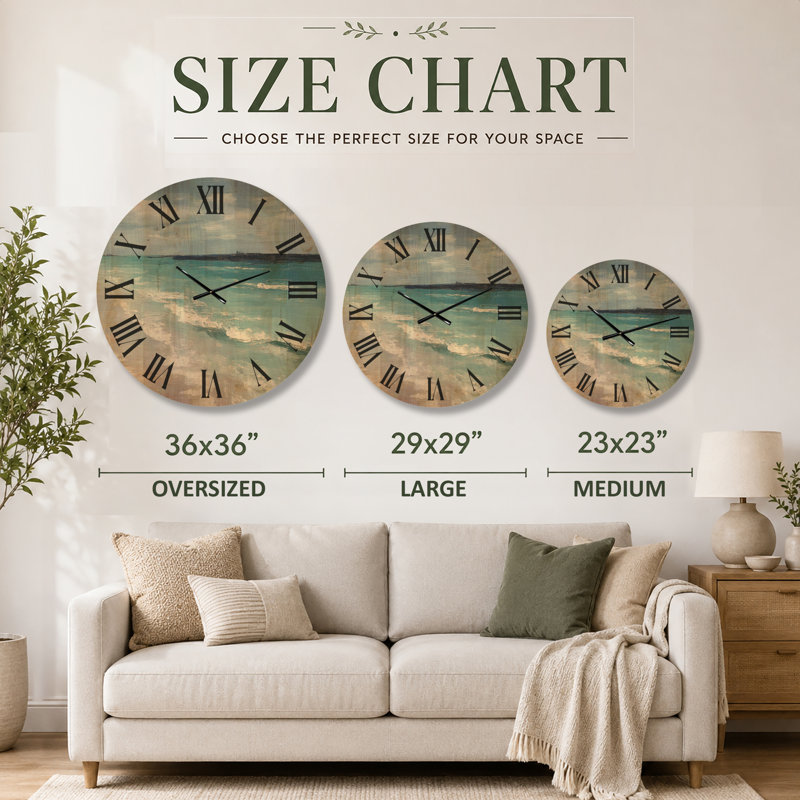 Horloge murale Seascape, Medium