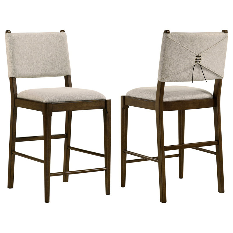 Chaise d'appoint de comptoir rembourrée Crispin (ensemble de 2)