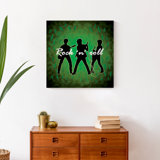 Rock N Rock Green Print On Canvas; 9D1C2D6D5CCD4559B74AA7F08A86726F Square