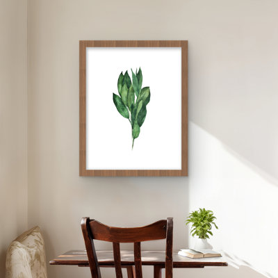 Ensemble de feuilles de laurier - Impression gastronomique encadrée