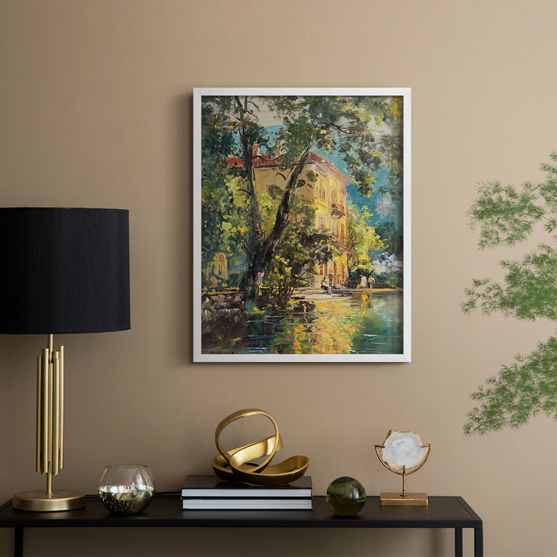 Paysages de la série CCDCC-XXL - reproduction encadrée de qualité supérieure - prête à être accrochée - aucun clou requis