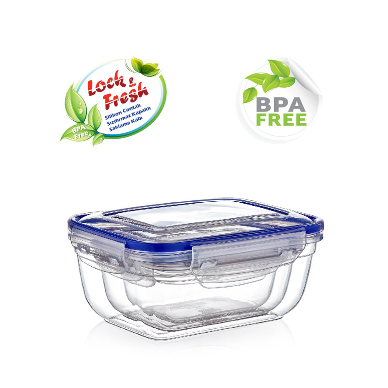 Clear BPA-Free Plastic Airtight Food Storage Container, 4.2 Quart