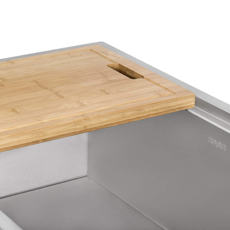 Ruvati 17 X 11 Inch Bamboo Cutting Board For Ruvati Workstation Sinks - Rva1217bam