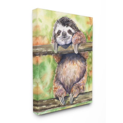 " Sloth Animal Watercolor Painting "
