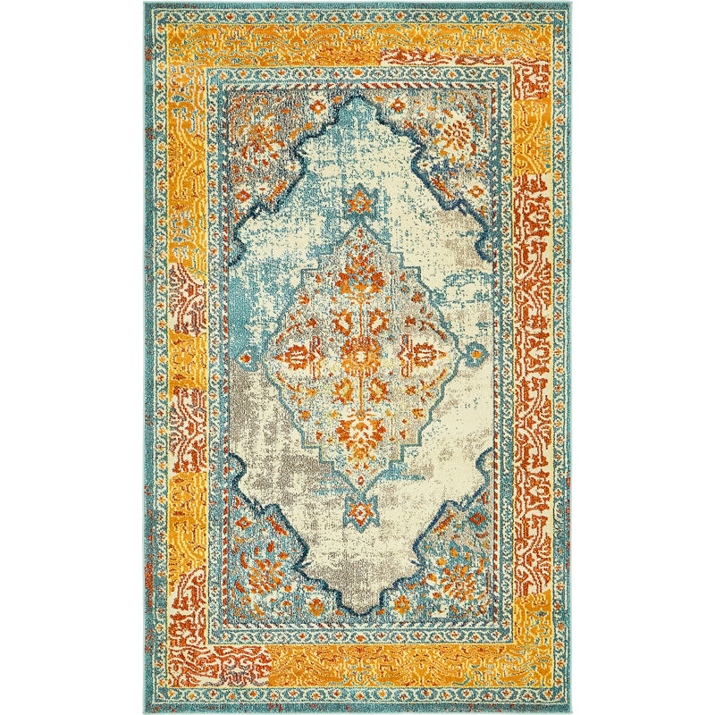 Jahanna Washable Oriental Indoor Rug, Rectangle 2'2" x 3'1"