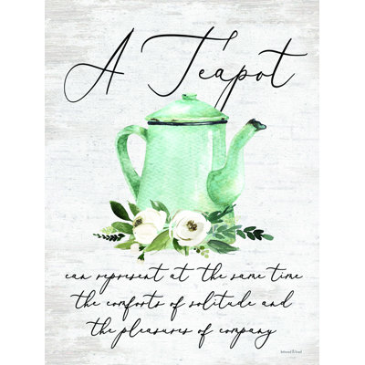 «A Teapot» par Lettered & Lined - reproduction d'art sur toile tendue