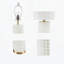 Lampe de table texturée à pois